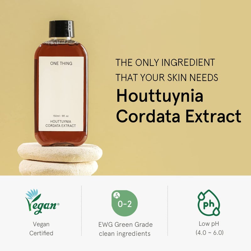 ONE THING Houttuynia Cordata Extract 10 fl oz | Vegan Soothing Calming Hydrating Facial Toner for Oily Acne Prone Skin | Korean Skin Care - Image 3